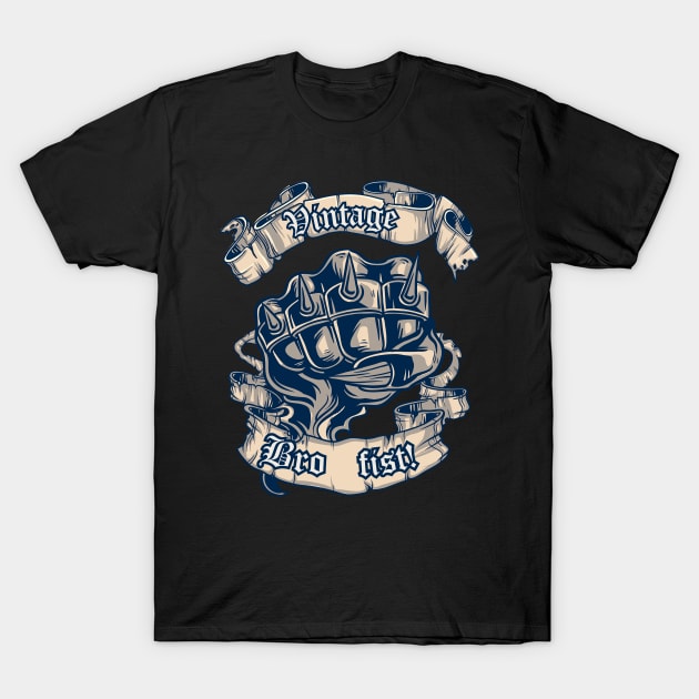 Vintage Bro Fist T-Shirt by Designious